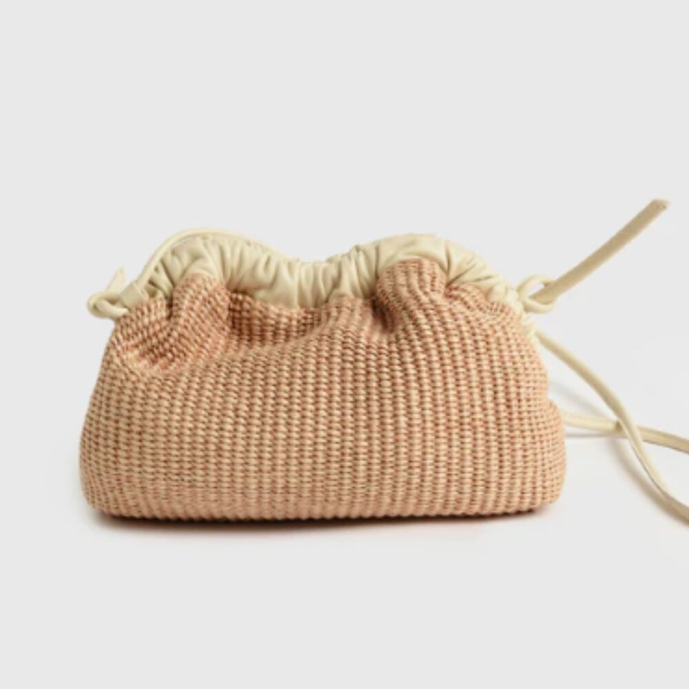 Mansur Gavriel Mini Cloud Clutch in Natural & Jasmine